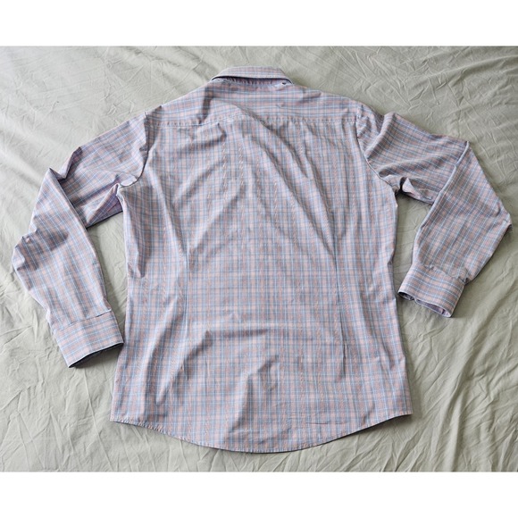 Mizzen+Main Leeward Performance Stretch Men's XL Trim Fit Dress Shirt - Picture 3 of 6